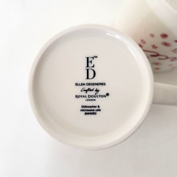 Royal Doulton Ellen Degeneres Christmas Mugs Set of Two - Picture 3 of 7
